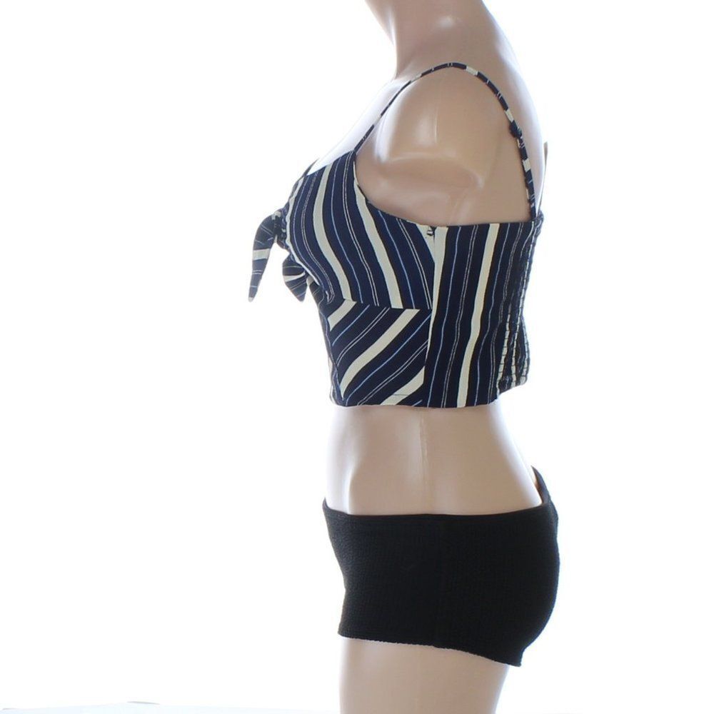 Angie Striped Blouse Tank, Tie Front NWT - Picture 7 of 11